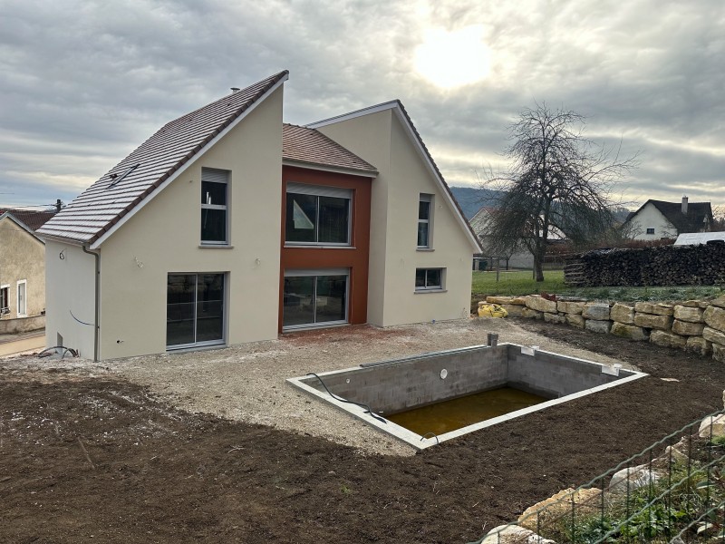 Construction d'une maison contemporaine à Choloy-Menillot proche de Toul (54)