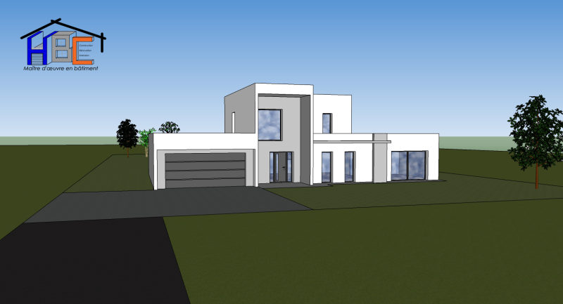 Insertion 3D maison contemporaine Toul