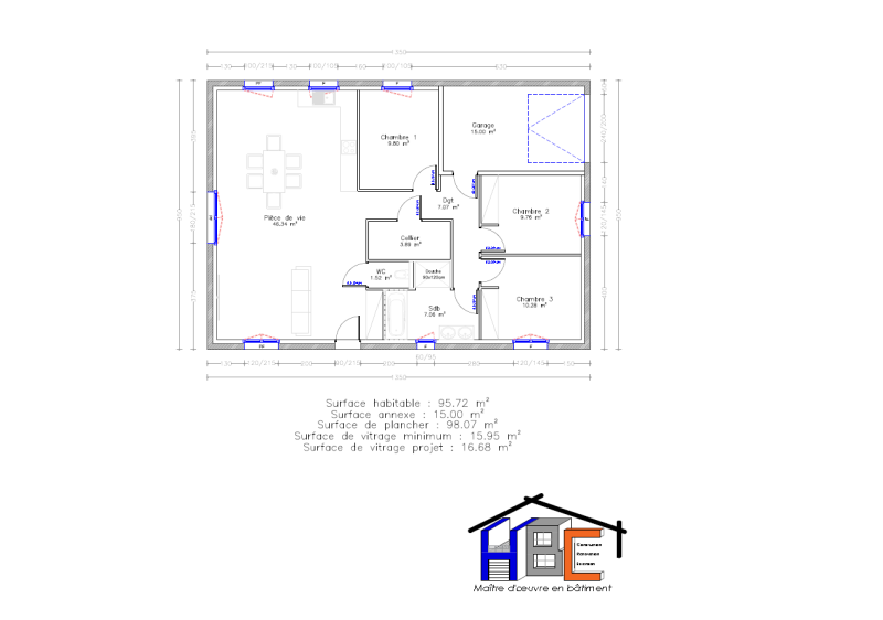 Plan plain-pied Pont-à-Mousson
