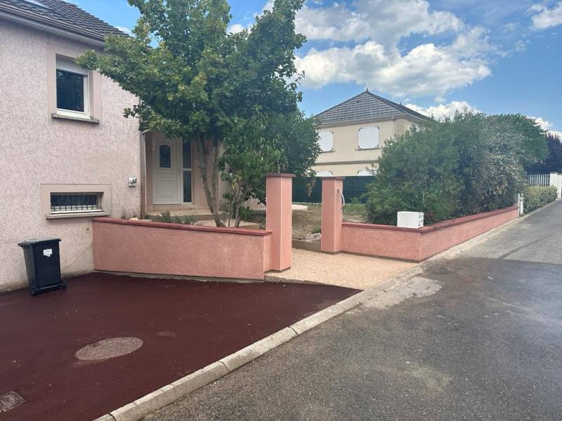 Muret poteau crépis Gondreville