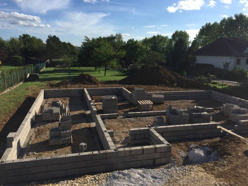 Fondations maison neuve Villey-Saint-Etienne