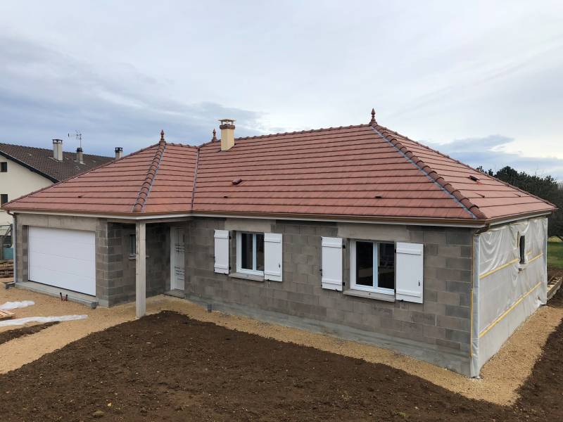 Maison plain pied en construction