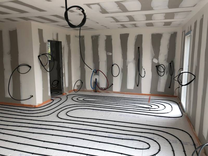 Chauffage au sol construction plain pied